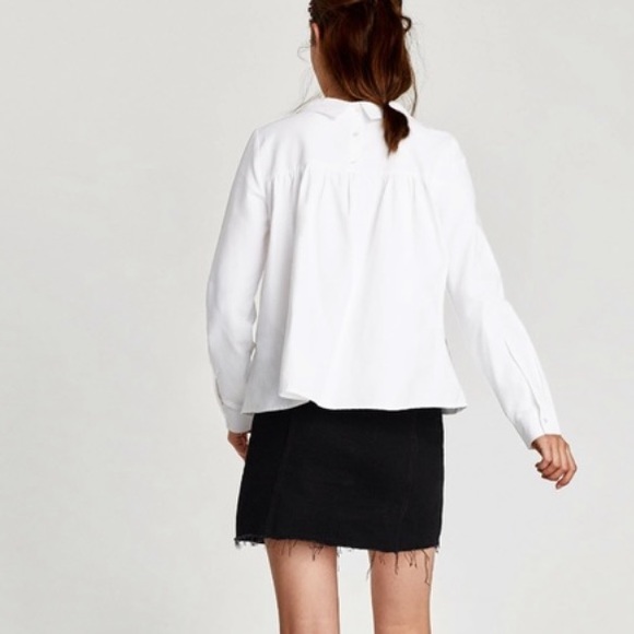 Zara Jeweled Bow Shirt - Picture 4 of 13